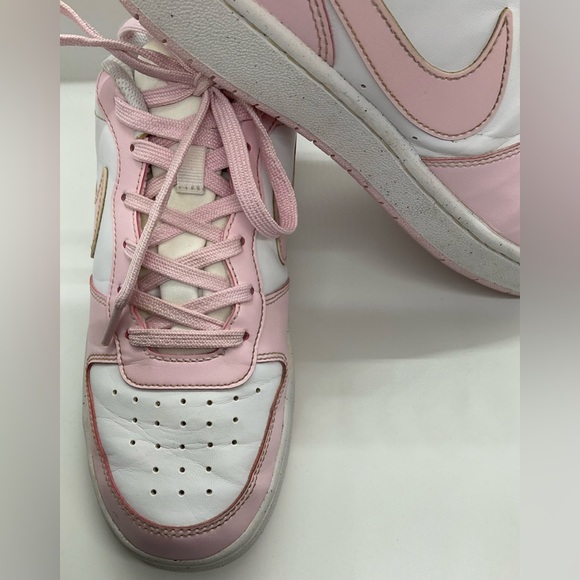 Nike Court Borough Low Recraft Big Kids Sneakers YOUTH 7Y WOMENS 8.5 PINK/WHITE - Picture 11 of 12